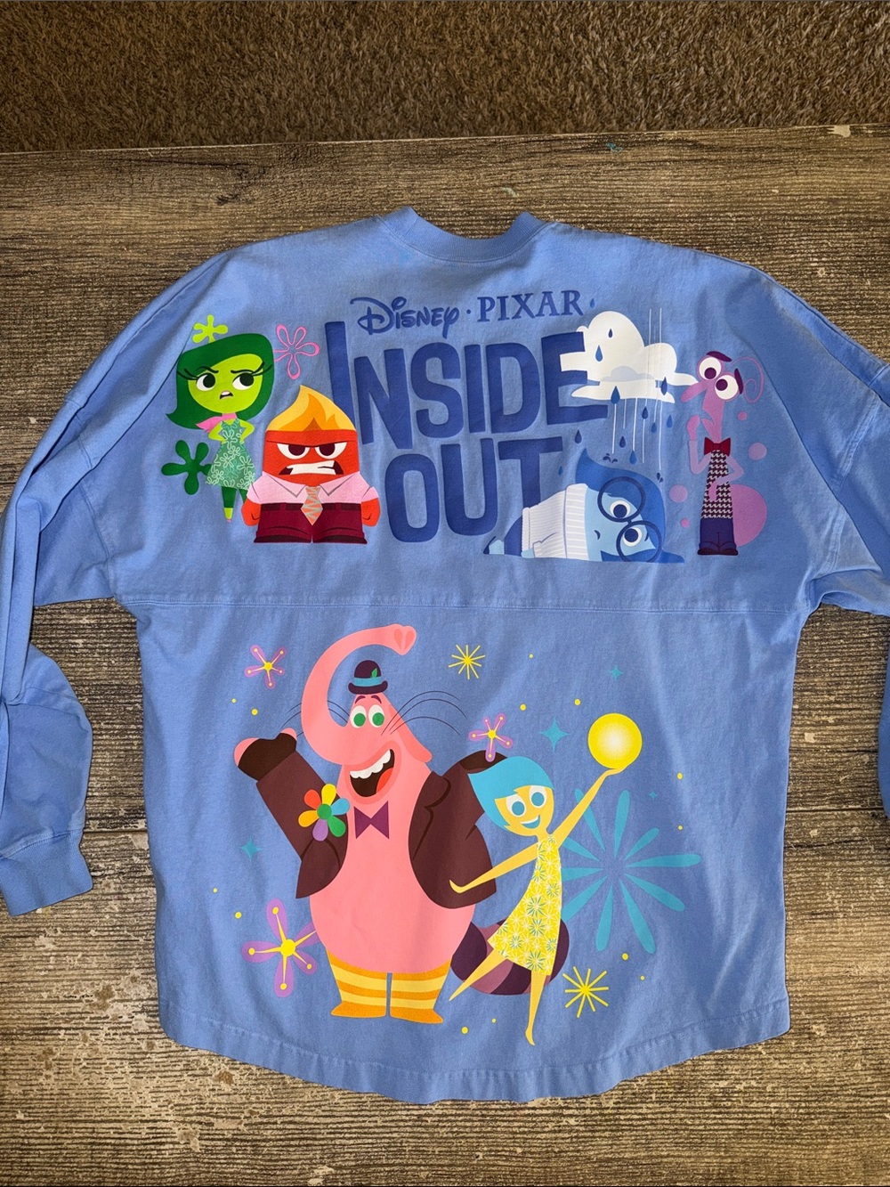 Disney Pixar Inside Out blue graphic spirit jersey